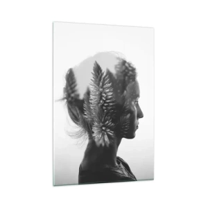 Glastavla - Bild på glas - Furuskogens härskarinna - 80x120 cm