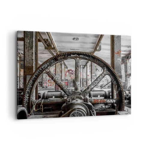 Canvastavla - Bild på duk - Fabrikens hemliga liv - 100x70 cm