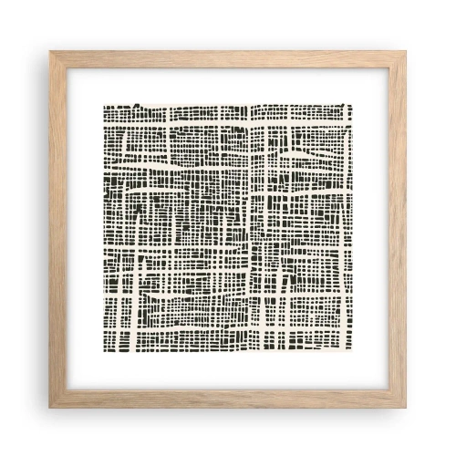 Affisch i ram av ljusek - Vävd komposition - 30x30 cm