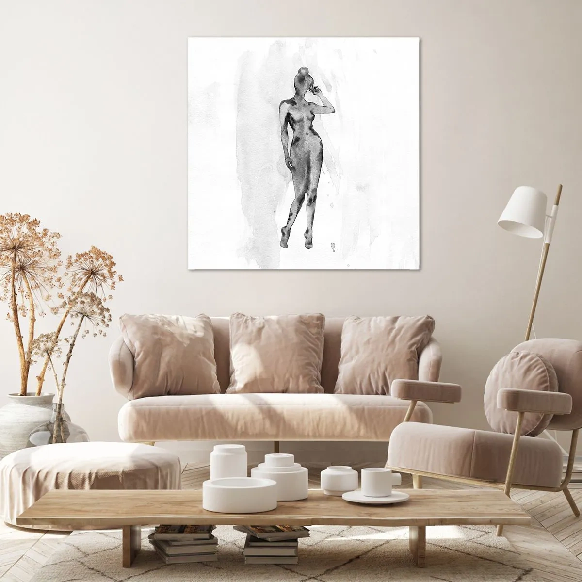 Canvastavla - Bild på duk - En studie om kvinnlighetens perfektion - 50x50 cm