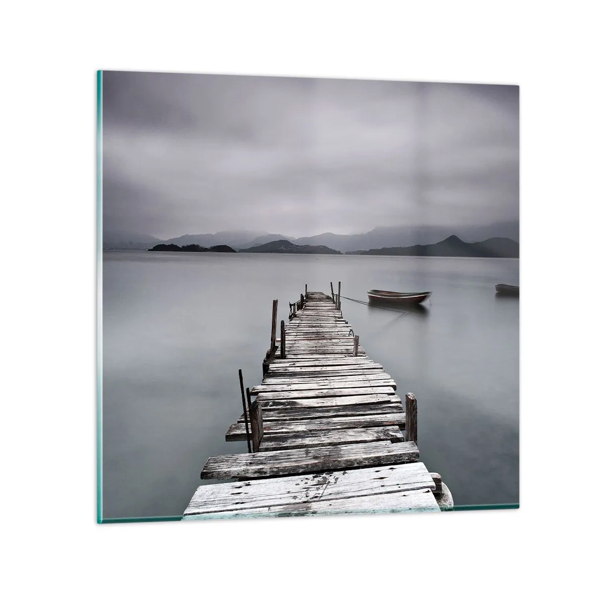 Glastavla - Bild på glas - Imorgon kan du ge dig iväg - 40x40 cm