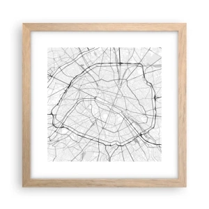 Affisch i ram av ljusek - Paris blomma - 30x30 cm