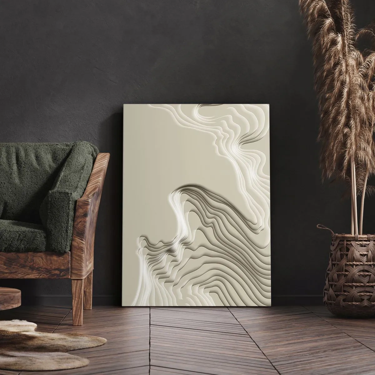 Canvastavla - Bild på duk - Konstens topografi - 50x70 cm