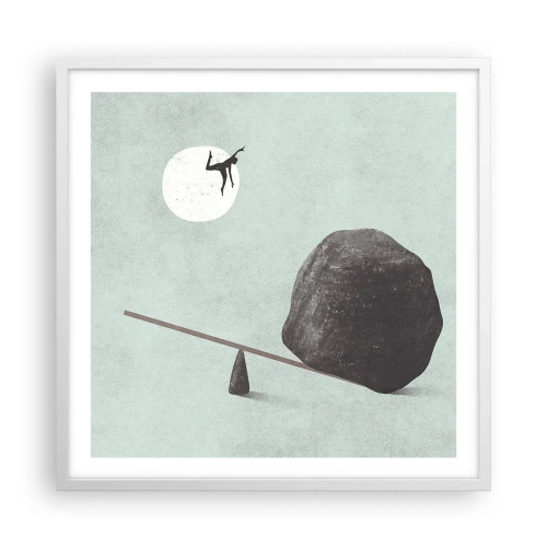 Affisch i vit ram - Uppfylld dröm - 60x60 cm