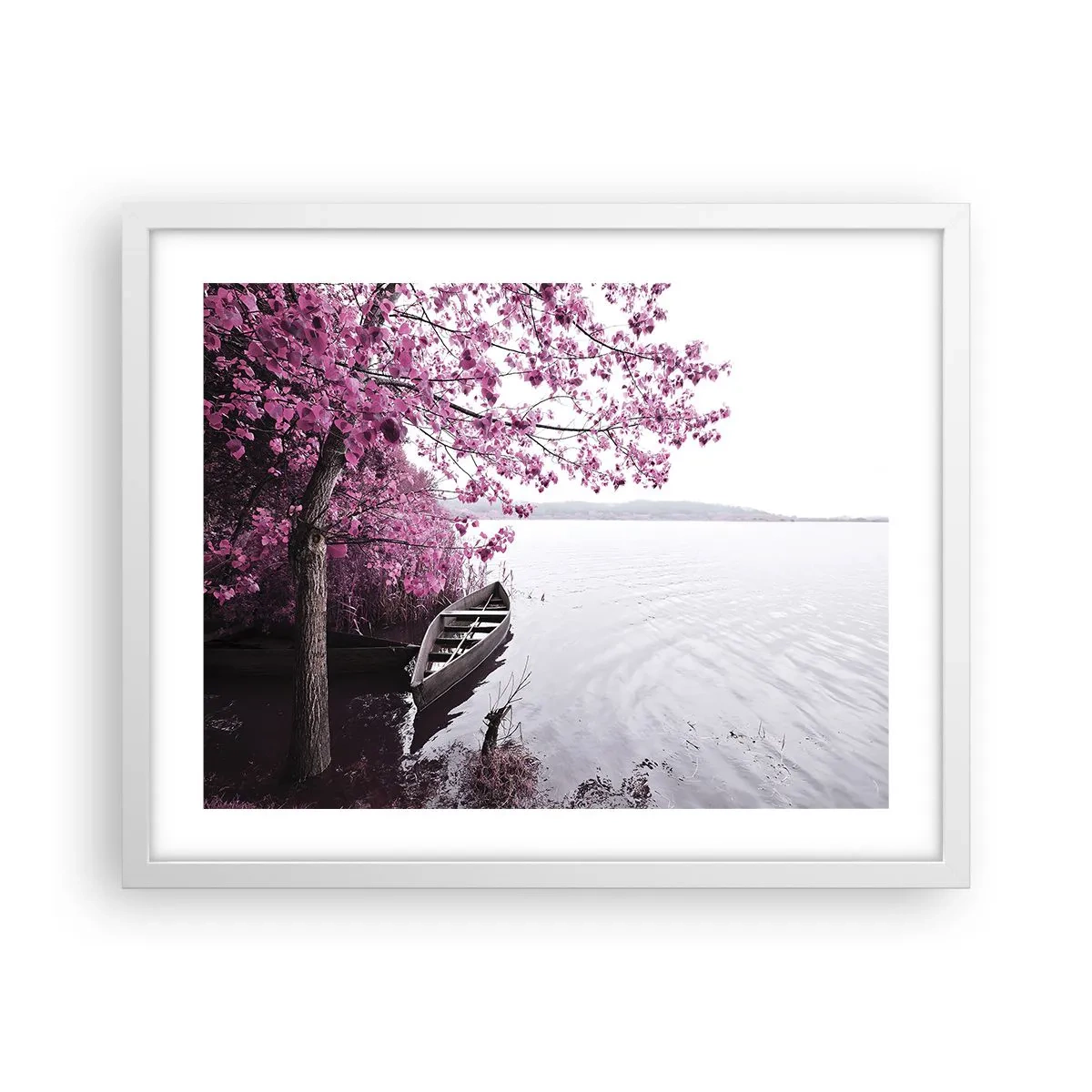 Affisch i vit ram - I rosa tystnad - 50x40 cm