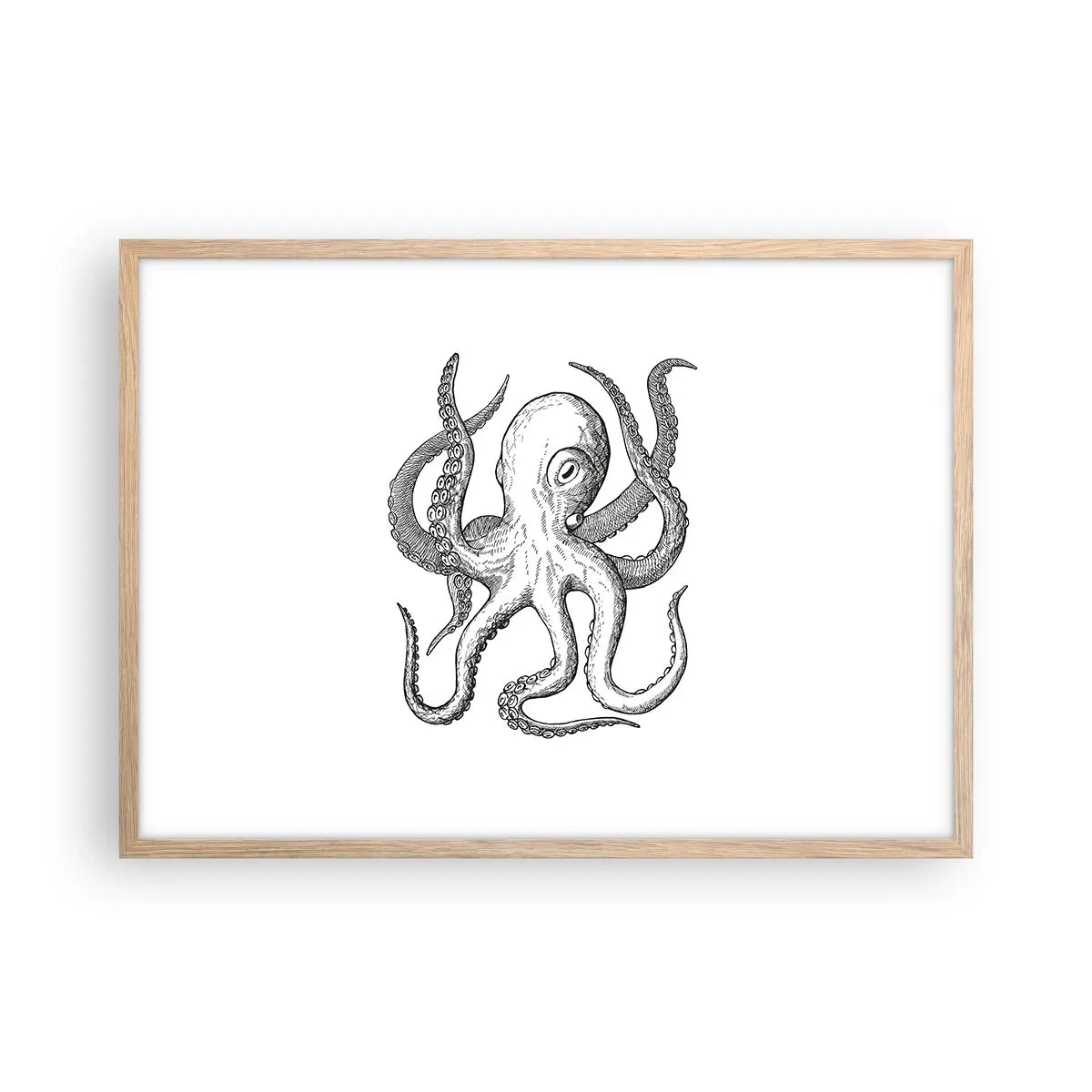 Affisch i ram av ljusek - Dansar med vågorna - 70x50 cm