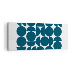 Canvastavla - Bild på duk - Cirklar och halvcirklar - 100x40 cm