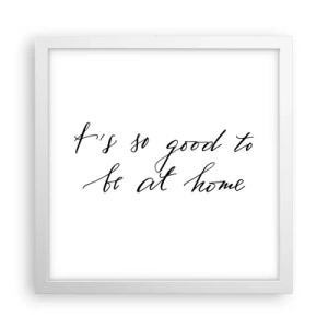 Affisch i vit ram - Hela sanningen - 30x30 cm