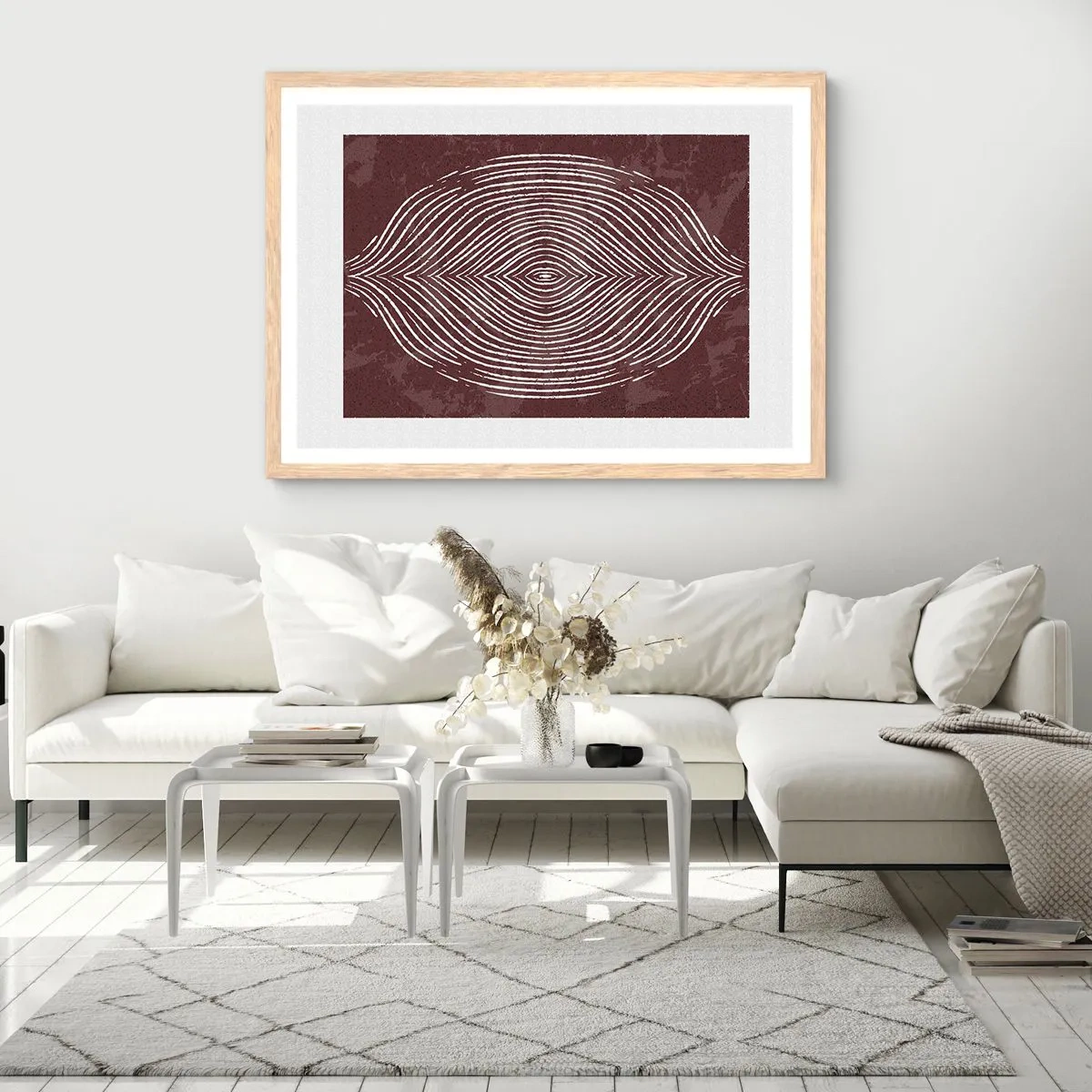 Affisch i ram av ljusek - Rymden talar - 70x50 cm