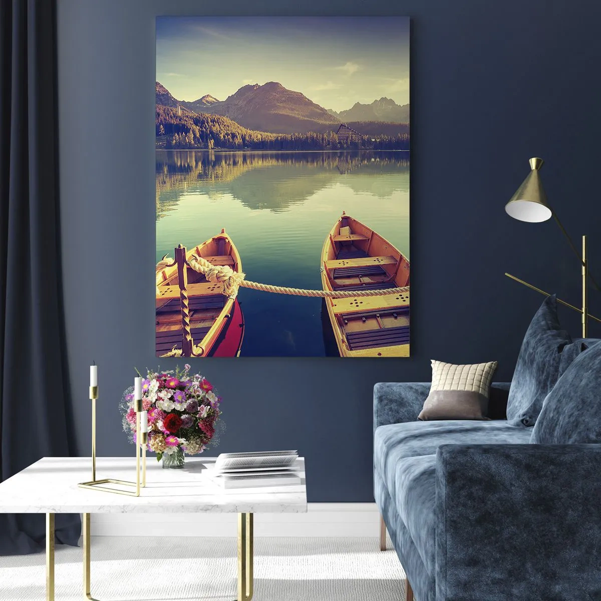 Glastavla - Bild på glas - Leva dess rätter - 50x70 cm