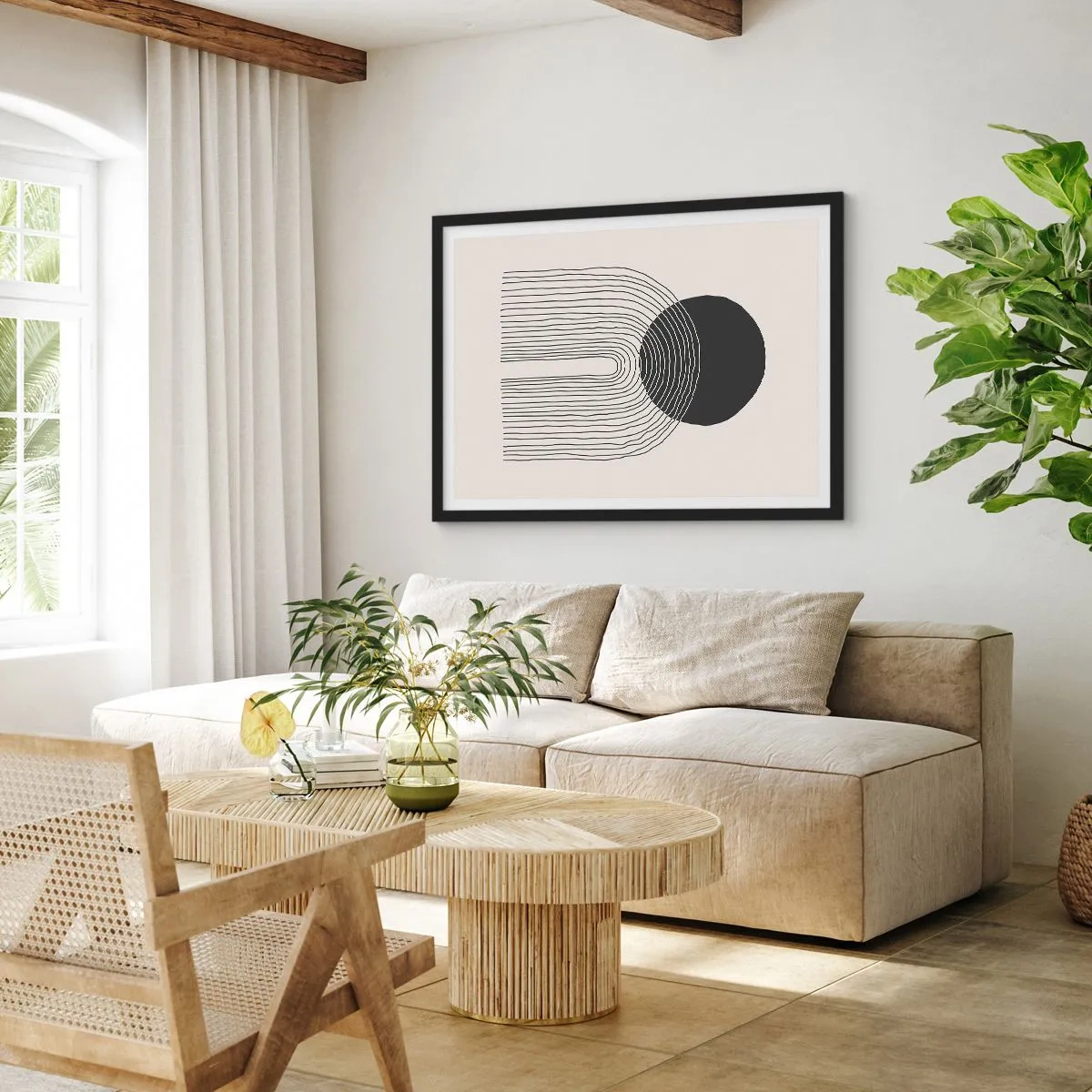 Affisch i svart ram - Darr och säkerhet - 100x70 cm