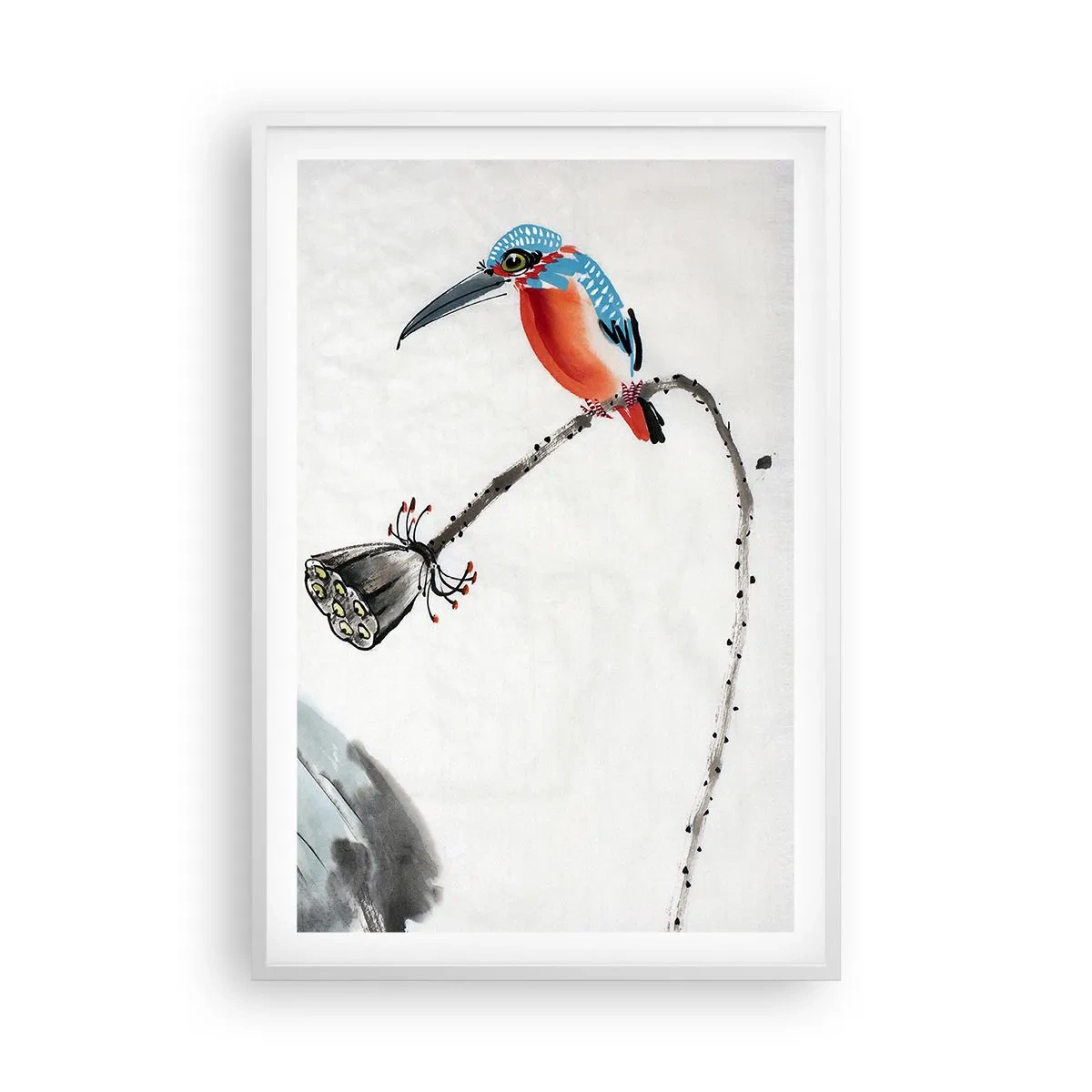 Affisch i vit ram - Ängens liv - 61x91 cm
