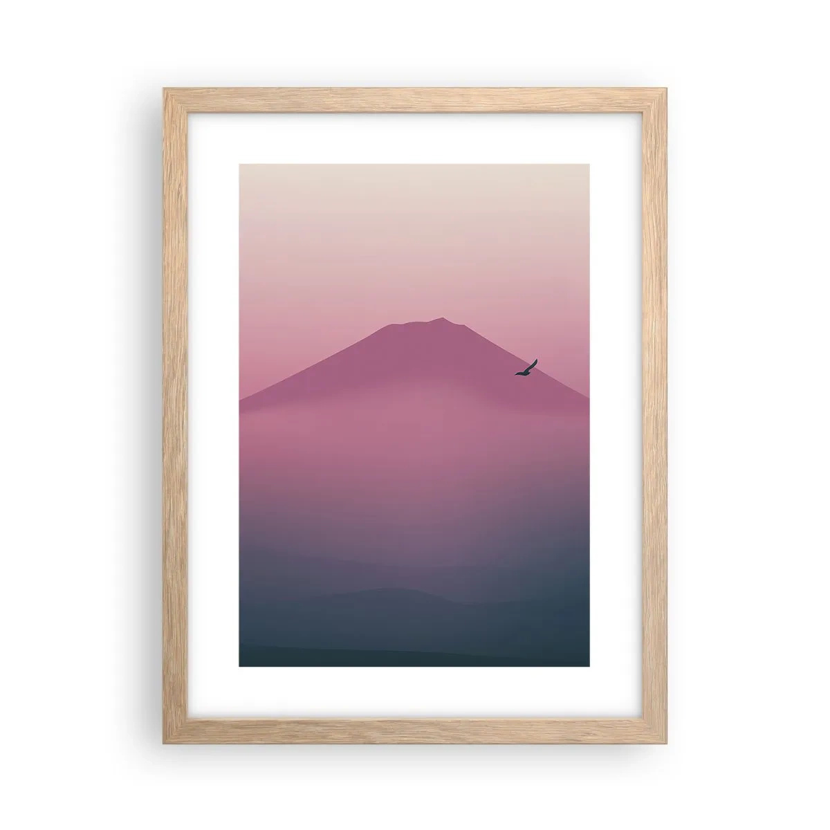 Affisch i ram av ljusek - Vandrare över molnen - 30x40 cm