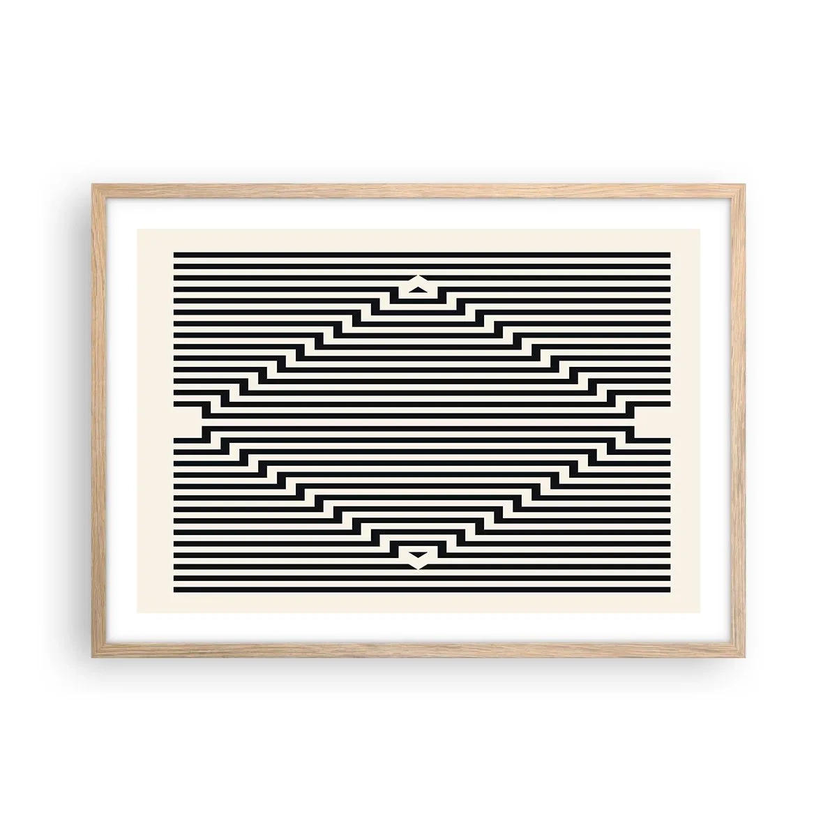 Affisch i ram av ljusek - Geometrisk illusion - 70x50 cm
