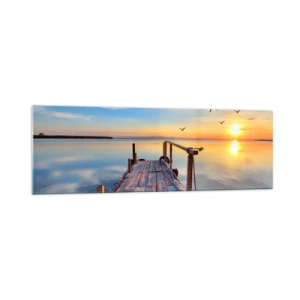 Glastavla - Bild på glas - Gå mot solen - 160x50 cm