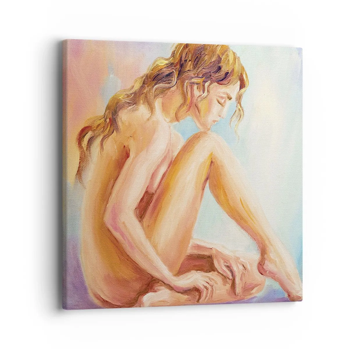 Canvastavla - Bild på duk - Kärlekens akt - 40x40 cm