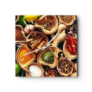 Väggklocka - Klocka på glas - Ta vad du vill - 40x40 cm