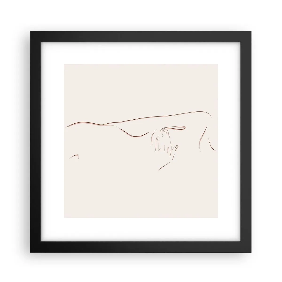 Affisch i svart ram - Begärans form - 30x30 cm