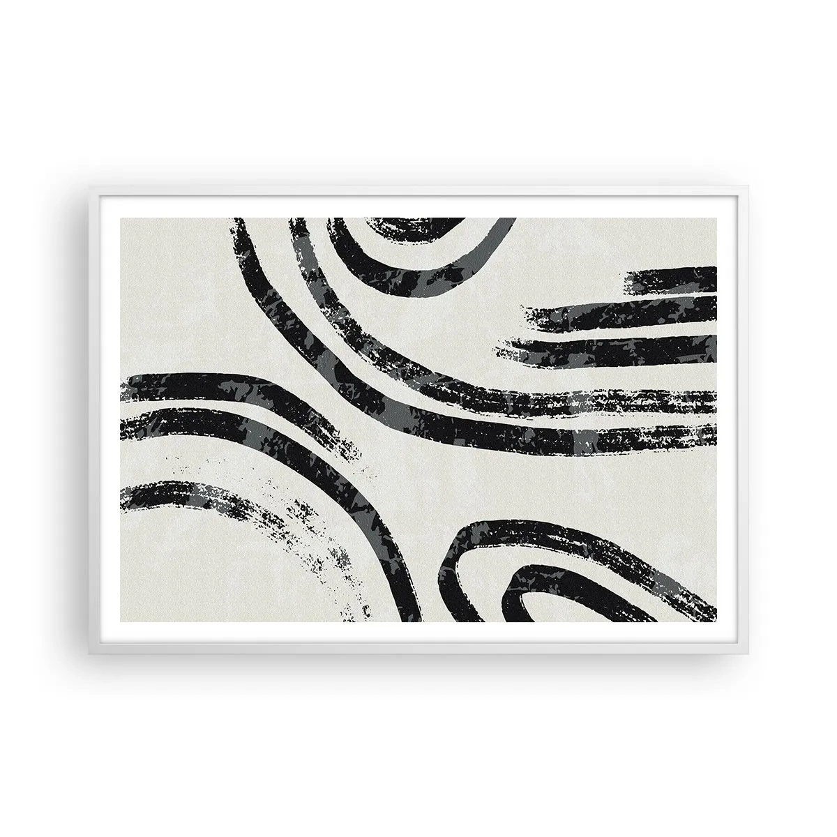 Affisch i vit ram - Halvstoppad - 100x70 cm