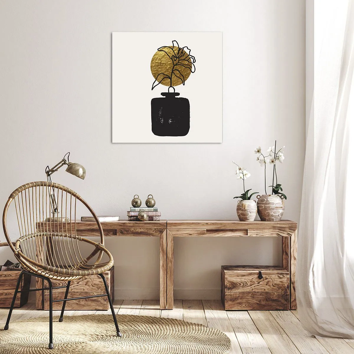 Canvastavla - Bild på duk - Guldvärd skönhet - 60x60 cm