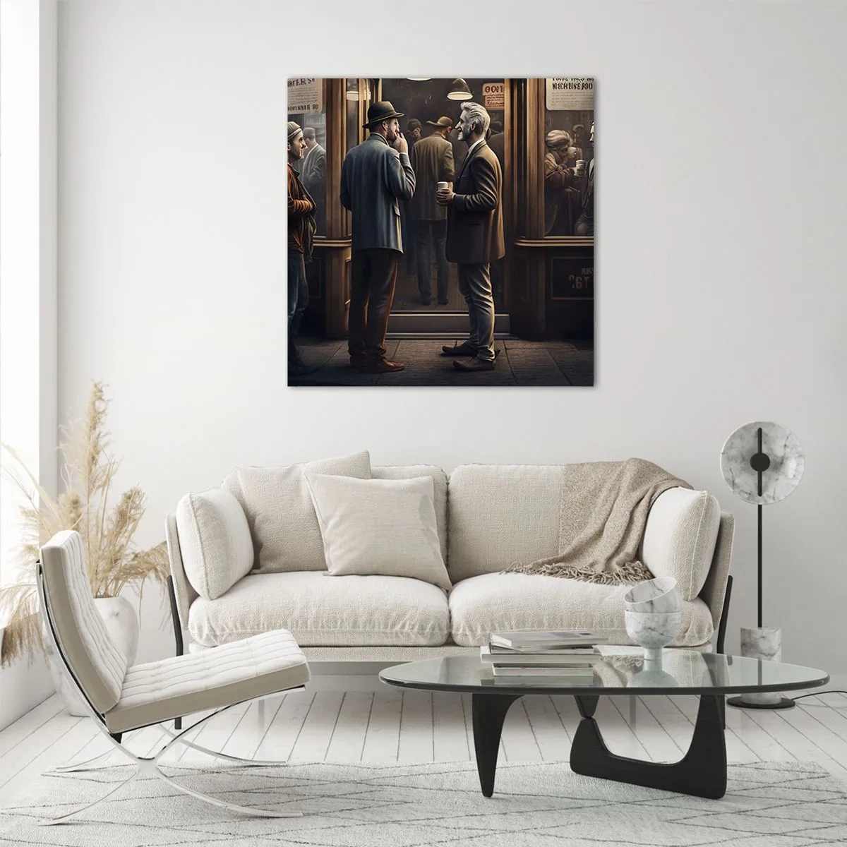 Glastavla - Bild på glas - En bra stund på dagen - 70x70 cm