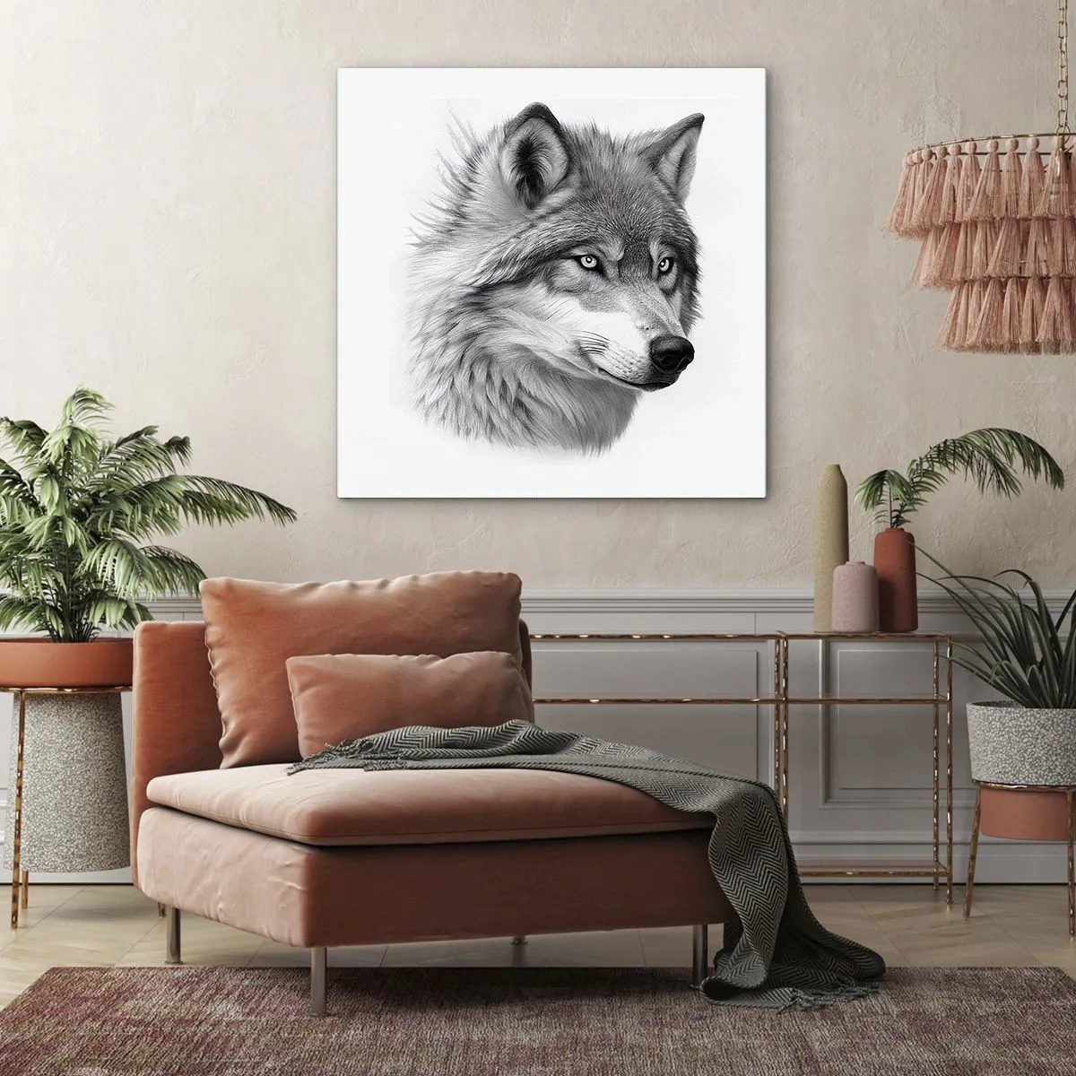 Canvastavla - Bild på duk - Alfa - utan tvekan - 40x40 cm