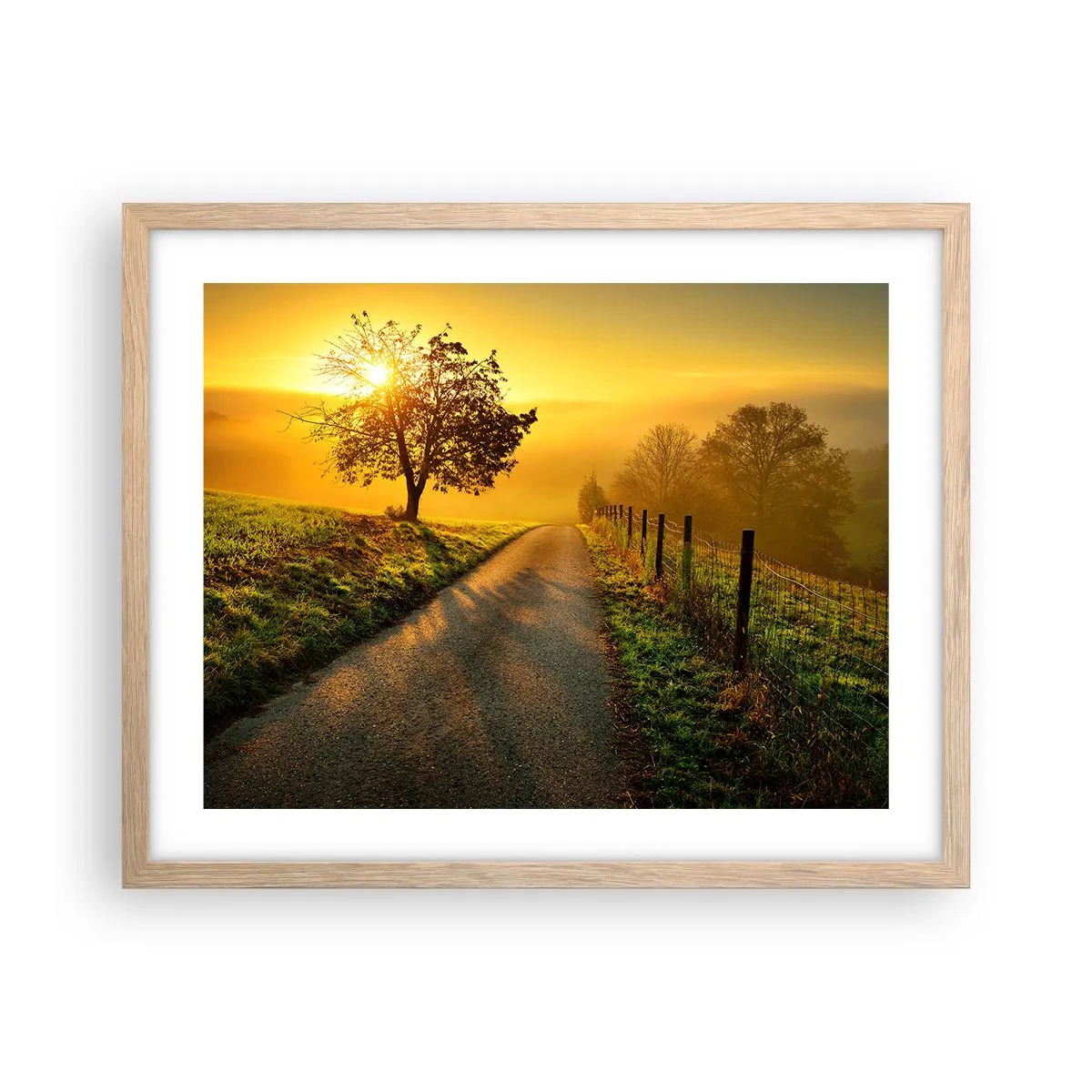 Affisch i ram av ljusek - Honungfärgad eftermiddag - 50x40 cm