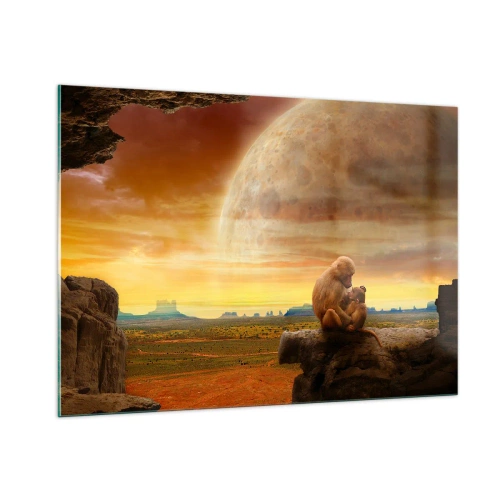 Glastavla - Bild på glas - Samma kärlek överallt - 100x70 cm