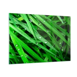 Glastavla - Bild på glas - Spela grönt - 100x70 cm