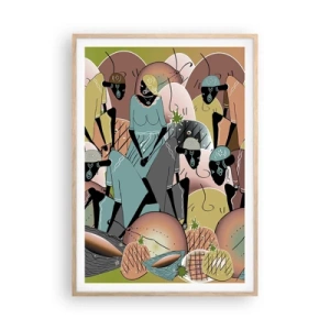 Affisch i ram av ljusek - Högtiden kommer - 70x100 cm