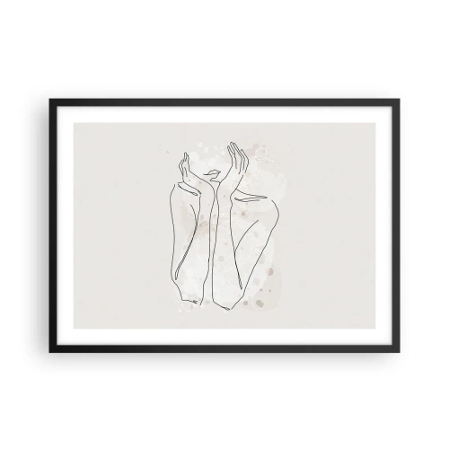 Affisch i svart ram - Drömstund - 70x50 cm