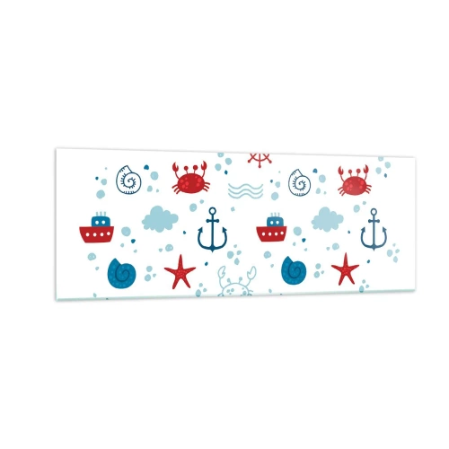 Glastavla - Bild på glas - Marin saga - 140x50 cm