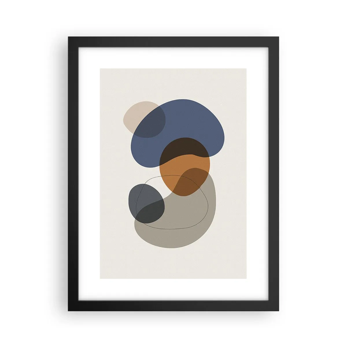 Affisch i svart ram - Färgernas droppar - 30x40 cm