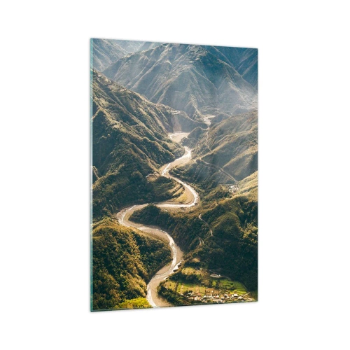 Glastavla - Bild på glas - Direkt från fjällens hjärta - 70x100 cm