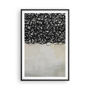 Affisch i svart ram - En virvlad abstraktion - 61x91 cm