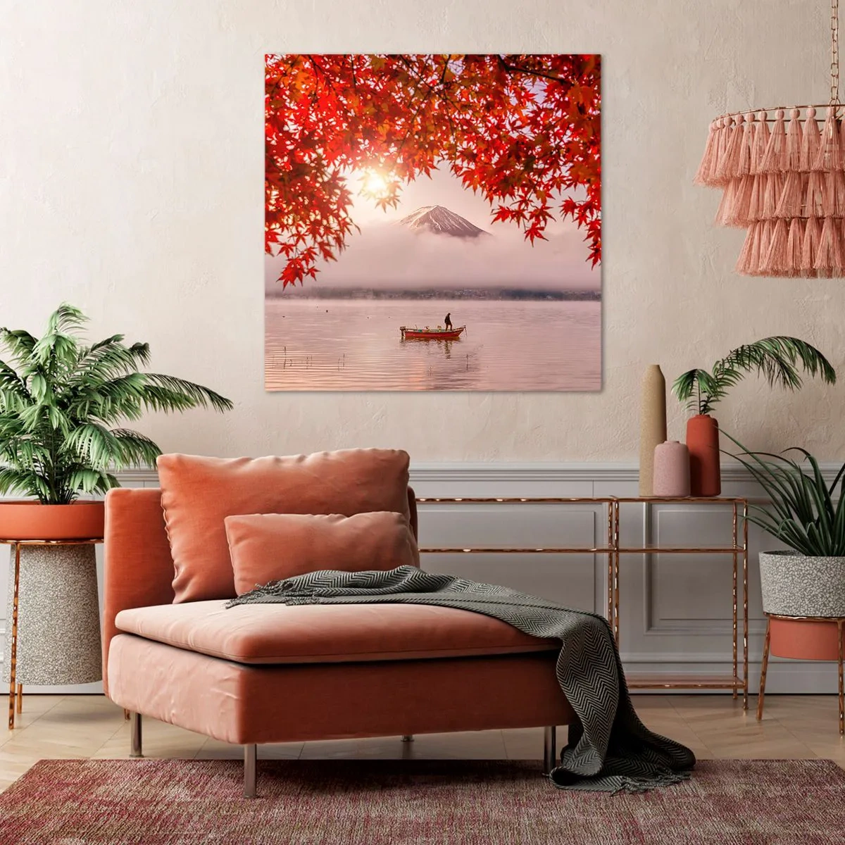 Canvastavla - Bild på duk - I japansk stämning - 40x40 cm