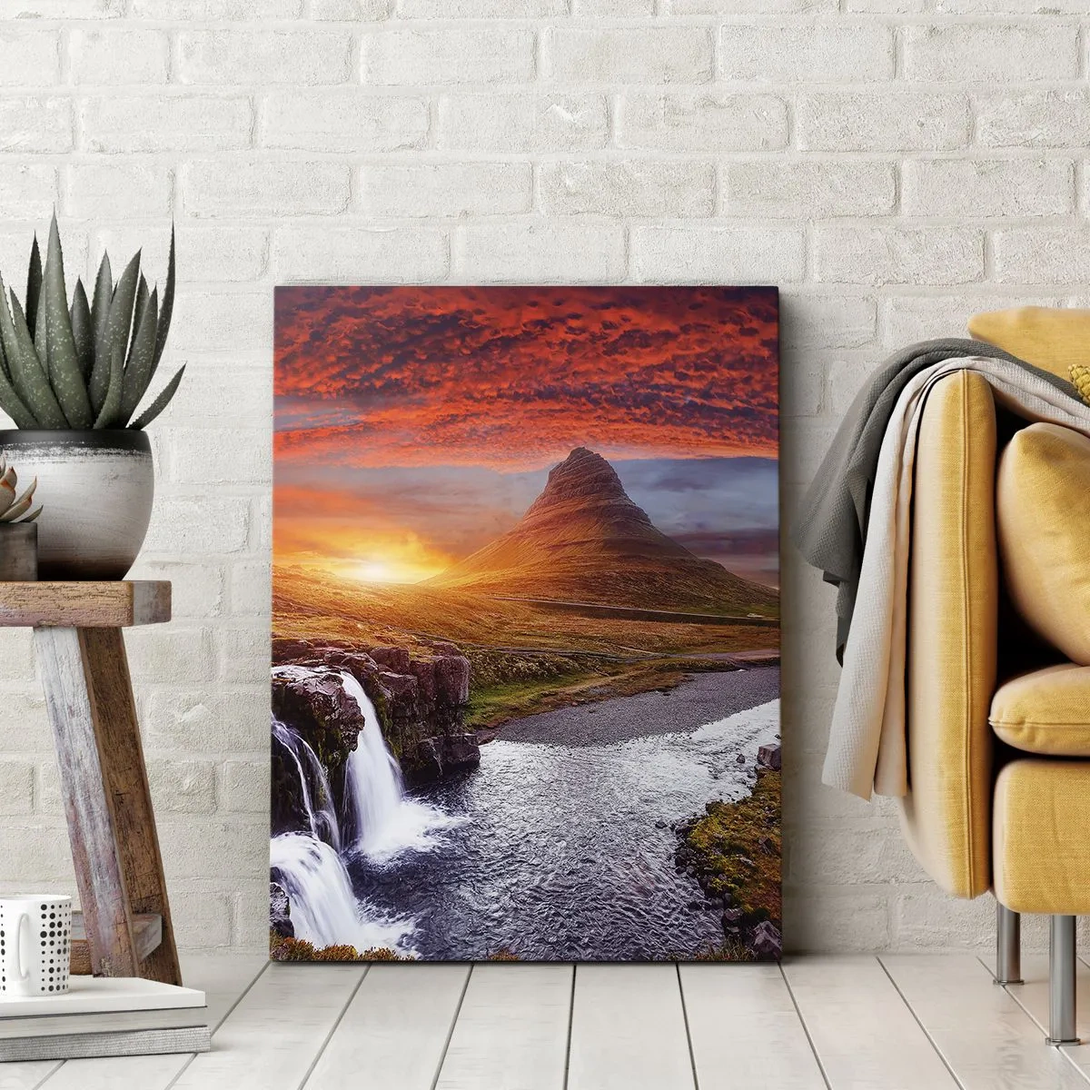 Canvastavla - Bild på duk - Utsikt över Midgård - 50x70 cm