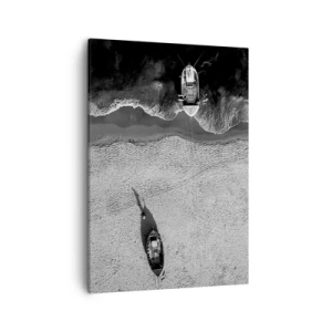 Canvastavla - Bild på duk - Fortfarande på stranden... - 50x70 cm