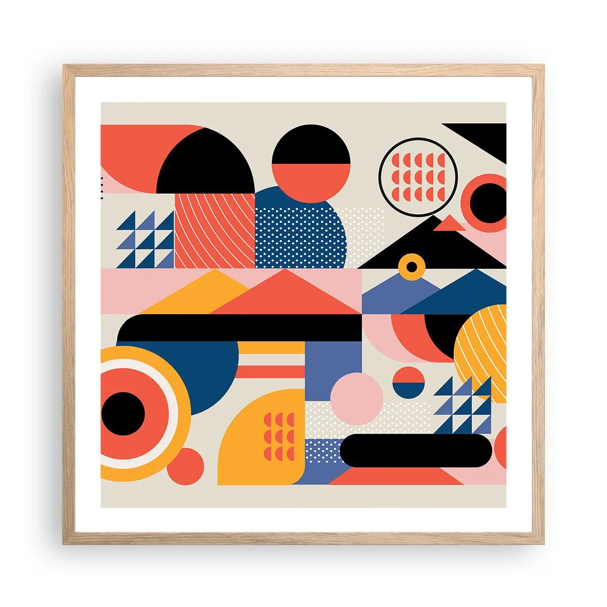 Affisch i ram av ljusek - Komposition: Lek - 60x60 cm