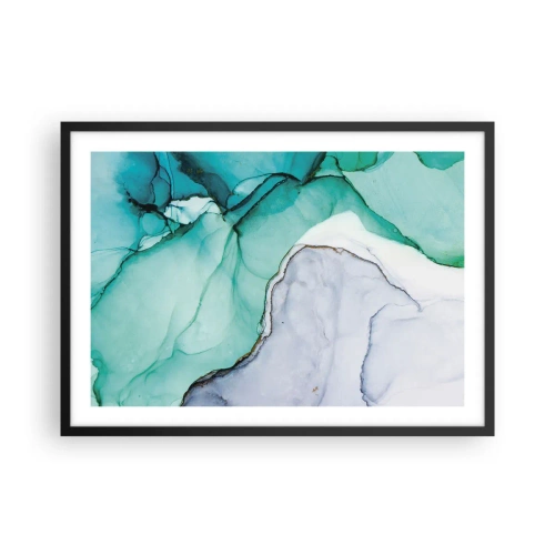 Affisch i svart ram - En studie i turkos - 70x50 cm