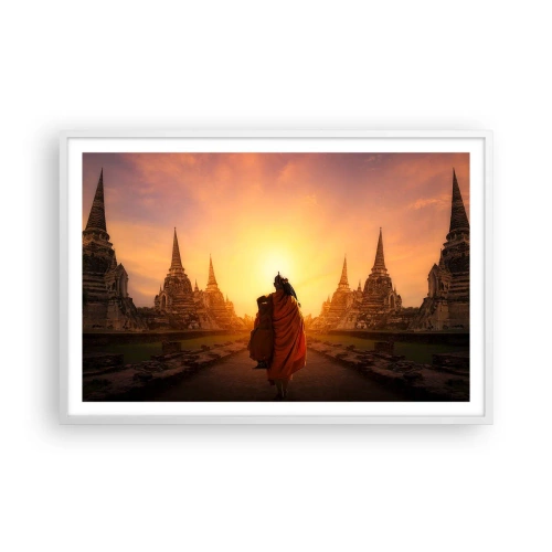 Affisch i vit ram - I lugn genom evigheten - 91x61 cm