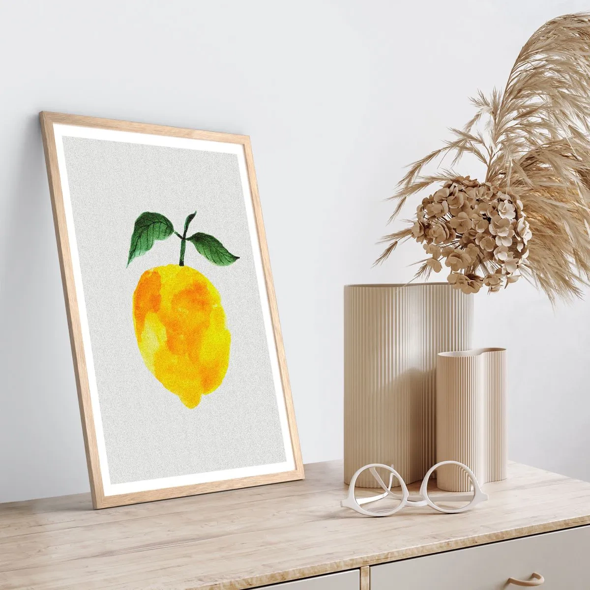 Affisch i ram av ljusek - Hur man känner smaken av solen - 61x91 cm