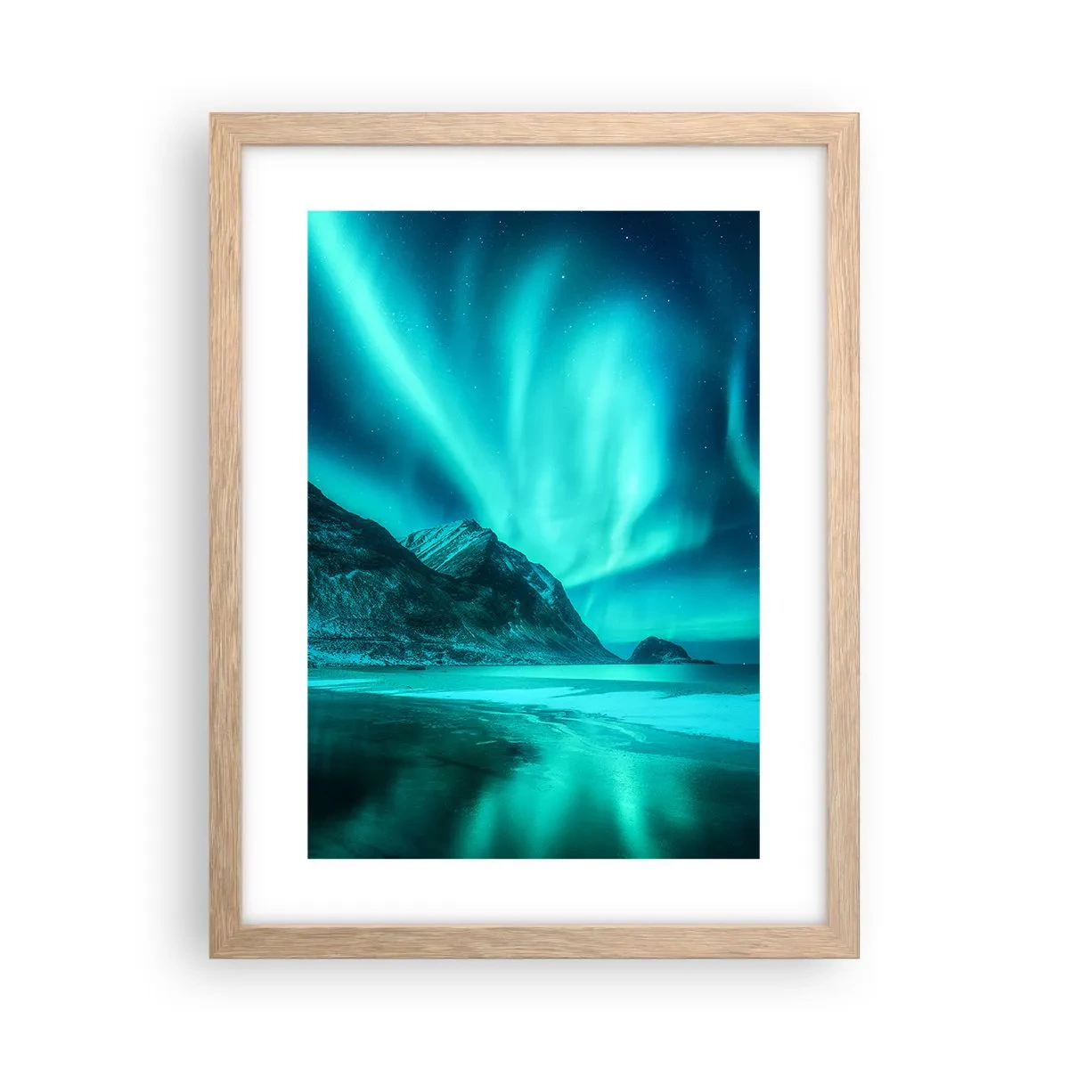 Affisch i ram av ljusek - Nordens underverk - 30x40 cm