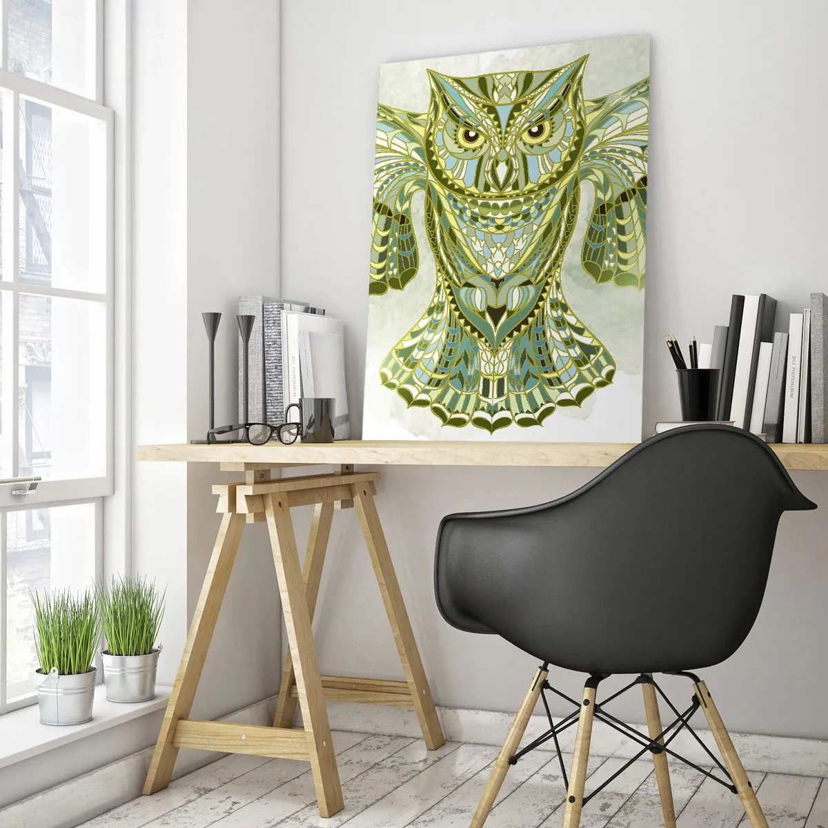 Glastavla - Bild på glas - Från kelternas heliga trädgård - 80x120 cm