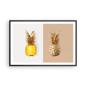 Affisch i svart ram - Ananas för oss - 91x61 cm