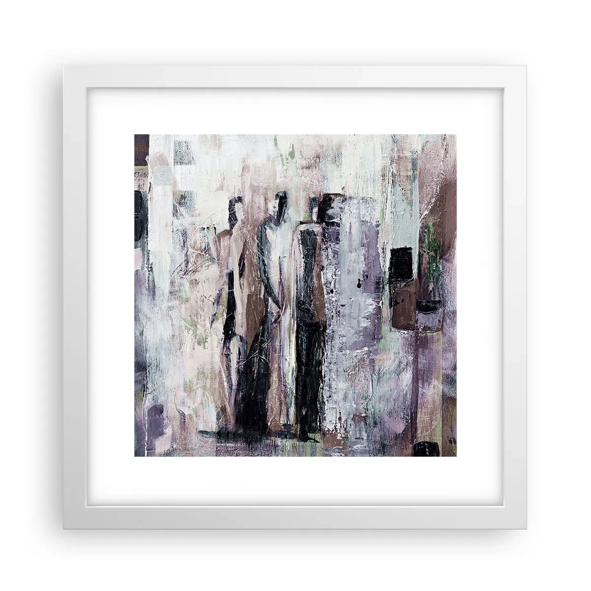 Affisch i vit ram - De mystiska tre - 30x30 cm