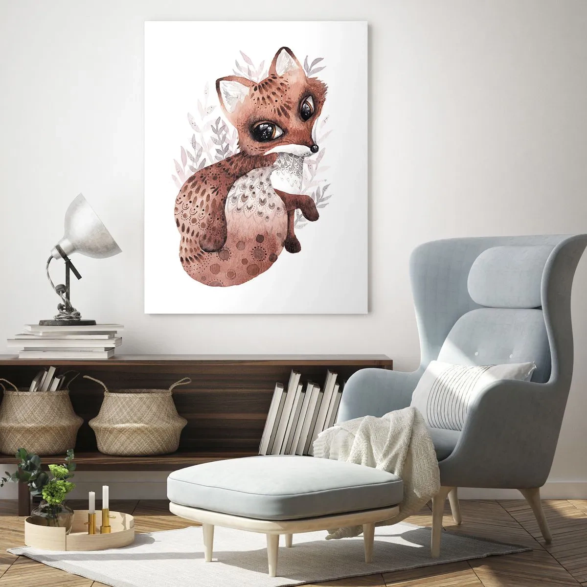 Glastavla - Bild på glas - Bara älska - 50x70 cm