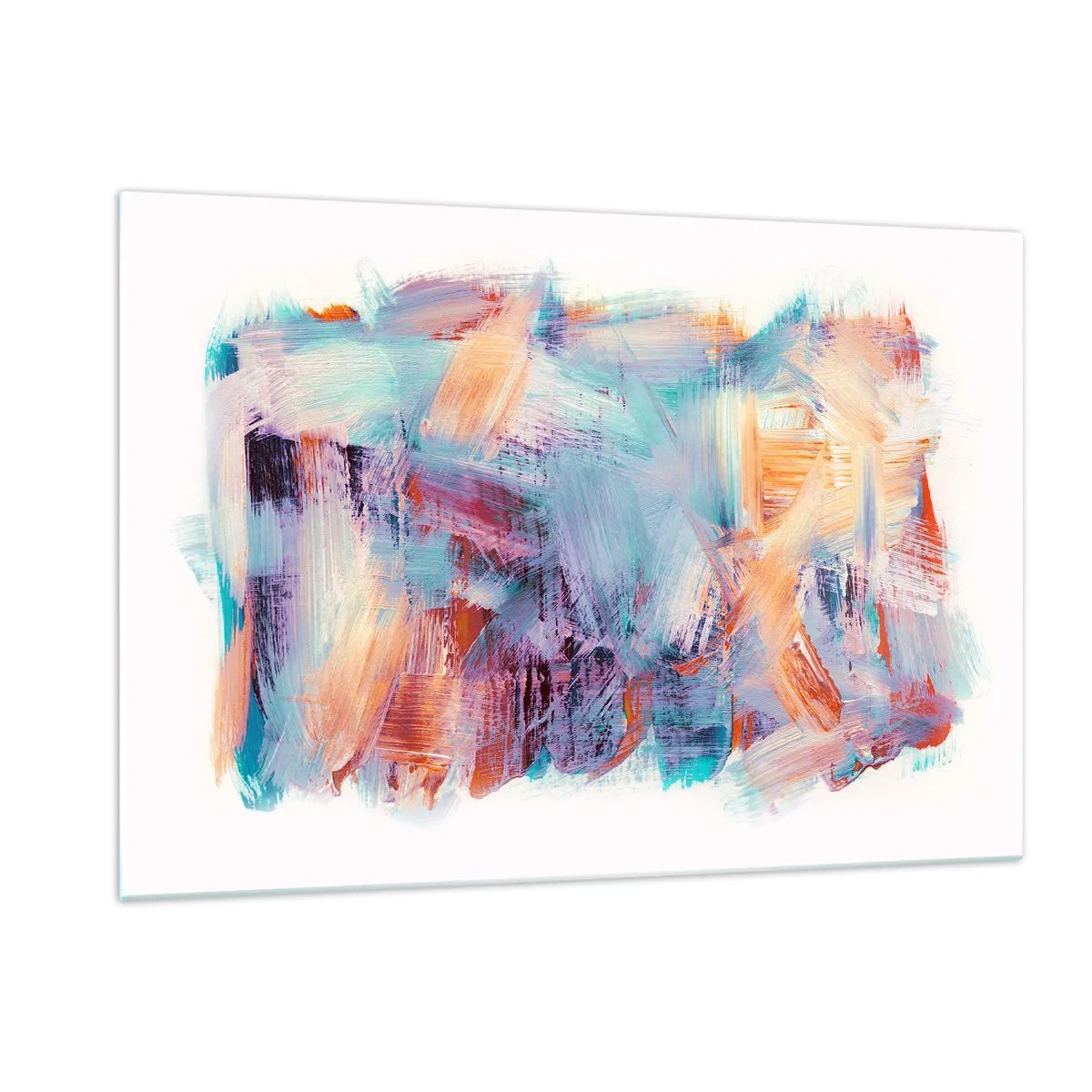 Glastavla - Bild på glas - Färgglad röra - 120x80 cm