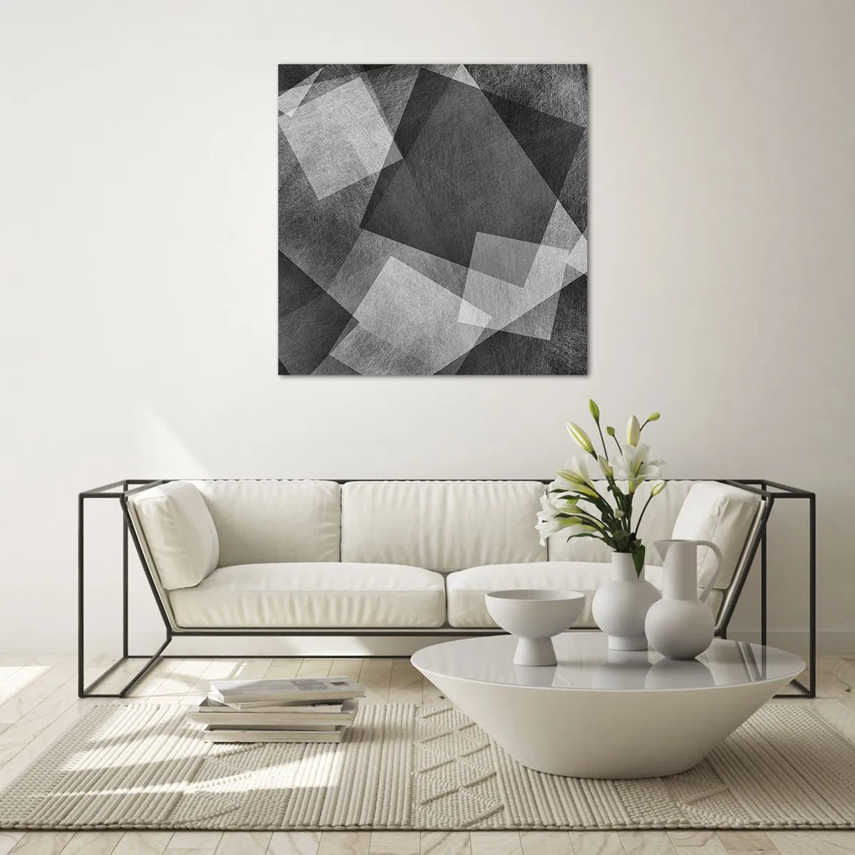 Glastavla - Bild på glas - Den eviga symbolen för hållbarhet och ordning - 70x70 cm