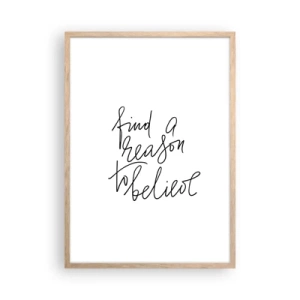 Affisch i ram av ljusek - Det är möjligt - 50x70 cm